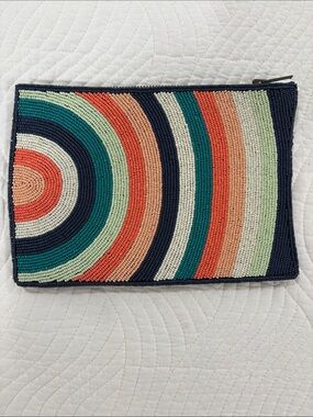 Zinc & ALLOY Old Money Beaded Zip Pouch